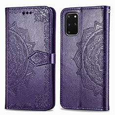 Handytasche Stand Schutzhülle Flip Leder Hülle Modisch Muster für Samsung Galaxy S20 Plus 5G Violett