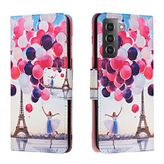 Handytasche Stand Schutzhülle Flip Leder Hülle Modisch Muster H02X für Samsung Galaxy S22 5G Plusfarbig