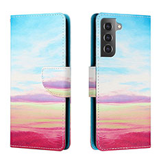 Handytasche Stand Schutzhülle Flip Leder Hülle Modisch Muster H02X für Samsung Galaxy S23 5G Bunt