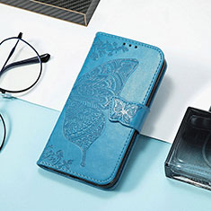 Handytasche Stand Schutzhülle Flip Leder Hülle Modisch Muster H08 für Apple iPhone 14 Blau