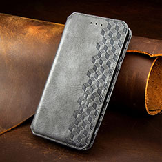 Handytasche Stand Schutzhülle Flip Leder Hülle Modisch Muster H14 für Apple iPhone 13 Mini Grau
