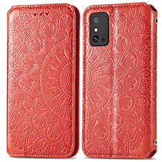 Handytasche Stand Schutzhülle Flip Leder Hülle Modisch Muster S01D für Huawei Honor X10 Max 5G Rot