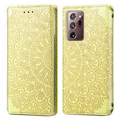 Handytasche Stand Schutzhülle Flip Leder Hülle Modisch Muster S01D für Samsung Galaxy Note 20 Ultra 5G Gold
