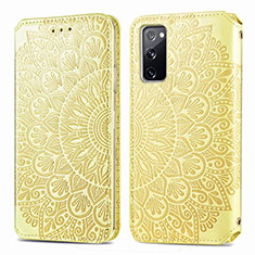 Handytasche Stand Schutzhülle Flip Leder Hülle Modisch Muster S01D für Samsung Galaxy S20 FE 5G Gold