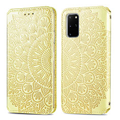 Handytasche Stand Schutzhülle Flip Leder Hülle Modisch Muster S01D für Samsung Galaxy S20 Plus 5G Gold