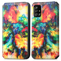 Handytasche Stand Schutzhülle Flip Leder Hülle Modisch Muster S02D für Samsung Galaxy A51 5G Plusfarbig