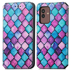 Handytasche Stand Schutzhülle Flip Leder Hülle Modisch Muster S02D für Samsung Galaxy M13 5G Violett