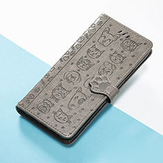 Handytasche Stand Schutzhülle Flip Leder Hülle Modisch Muster S03D für Huawei Honor 90 5G Grau