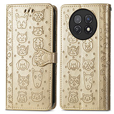 Handytasche Stand Schutzhülle Flip Leder Hülle Modisch Muster S03D für Huawei Nova Y91 Gold