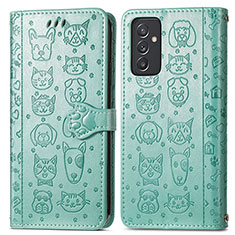 Handytasche Stand Schutzhülle Flip Leder Hülle Modisch Muster S03D für Samsung Galaxy A25 5G Grün