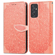 Handytasche Stand Schutzhülle Flip Leder Hülle Modisch Muster S04D für Samsung Galaxy A25 5G Orange