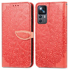Handytasche Stand Schutzhülle Flip Leder Hülle Modisch Muster S04D für Xiaomi Mi 12T Pro 5G Rot
