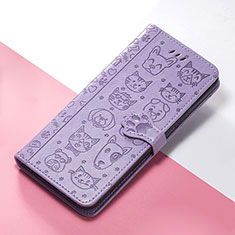 Handytasche Stand Schutzhülle Flip Leder Hülle Modisch Muster S05D für Huawei Nova Y91 Violett