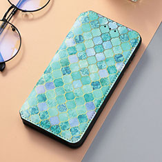 Handytasche Stand Schutzhülle Flip Leder Hülle Modisch Muster S06D für Samsung Galaxy S21 5G Grün