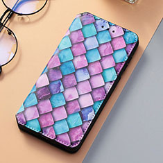 Handytasche Stand Schutzhülle Flip Leder Hülle Modisch Muster S06D für Samsung Galaxy S21 5G Violett