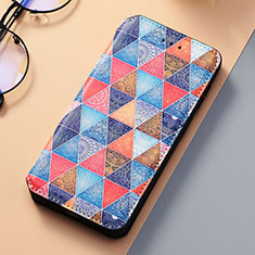 Handytasche Stand Schutzhülle Flip Leder Hülle Modisch Muster S06D für Samsung Galaxy S22 5G Braun