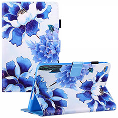 Handytasche Stand Schutzhülle Flip Leder Hülle Modisch Muster Y02B für Apple iPad Mini 5 (2019) Blau