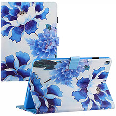 Handytasche Stand Schutzhülle Flip Leder Hülle Modisch Muster Y02B für Apple iPad Pro 10.5 Blau