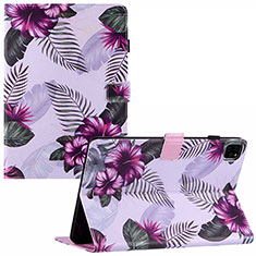 Handytasche Stand Schutzhülle Flip Leder Hülle Modisch Muster Y02B für Apple iPad Pro 11 (2020) Violett