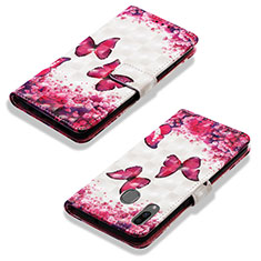 Handytasche Stand Schutzhülle Flip Leder Hülle Modisch Muster Y03B für Samsung Galaxy A20 Pink