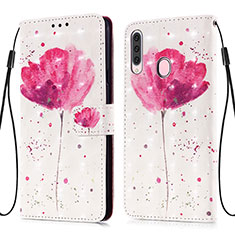Handytasche Stand Schutzhülle Flip Leder Hülle Modisch Muster Y03B für Samsung Galaxy A20s Rosa