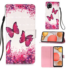 Handytasche Stand Schutzhülle Flip Leder Hülle Modisch Muster Y03B für Samsung Galaxy A42 5G Pink