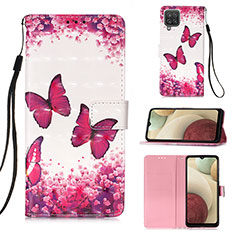 Handytasche Stand Schutzhülle Flip Leder Hülle Modisch Muster Y03B für Samsung Galaxy M12 Pink