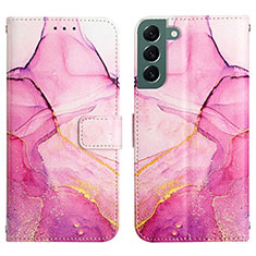 Handytasche Stand Schutzhülle Flip Leder Hülle Modisch Muster Y03B für Samsung Galaxy S21 5G Pink