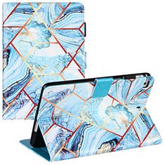 Handytasche Stand Schutzhülle Flip Leder Hülle Modisch Muster Y04B für Apple iPad Mini 4 Hellblau