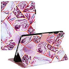 Handytasche Stand Schutzhülle Flip Leder Hülle Modisch Muster Y04B für Apple iPad Mini 4 Violett
