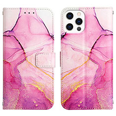 Handytasche Stand Schutzhülle Flip Leder Hülle Modisch Muster Y04B für Apple iPhone 13 Pro Pink