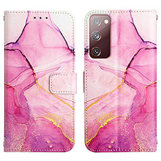 Handytasche Stand Schutzhülle Flip Leder Hülle Modisch Muster Y04B für Samsung Galaxy S20 FE (2022) 5G Pink