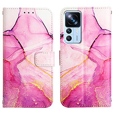 Handytasche Stand Schutzhülle Flip Leder Hülle Modisch Muster Y04B für Xiaomi Mi 12T 5G Pink