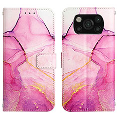Handytasche Stand Schutzhülle Flip Leder Hülle Modisch Muster Y04B für Xiaomi Poco X3 NFC Pink