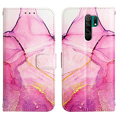 Handytasche Stand Schutzhülle Flip Leder Hülle Modisch Muster Y04B für Xiaomi Redmi 9 Pink