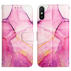 Handytasche Stand Schutzhülle Flip Leder Hülle Modisch Muster Y04B für Xiaomi Redmi 9A Pink
