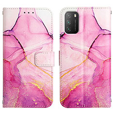 Handytasche Stand Schutzhülle Flip Leder Hülle Modisch Muster Y04B für Xiaomi Redmi 9T 4G Pink