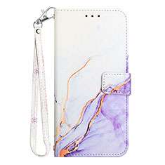 Handytasche Stand Schutzhülle Flip Leder Hülle Modisch Muster Y05B für Samsung Galaxy F12 Violett