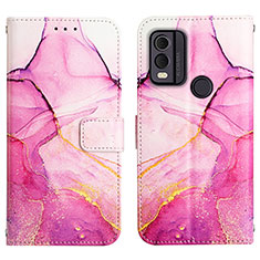 Handytasche Stand Schutzhülle Flip Leder Hülle Modisch Muster YB4 für Nokia C22 Pink