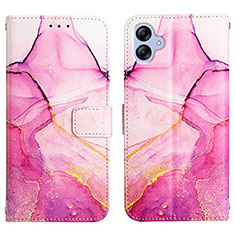 Handytasche Stand Schutzhülle Flip Leder Hülle Modisch Muster YB4 für Samsung Galaxy F04 Pink