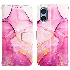 Handytasche Stand Schutzhülle Flip Leder Hülle Modisch Muster YB4 für Sony Xperia 5 V Pink