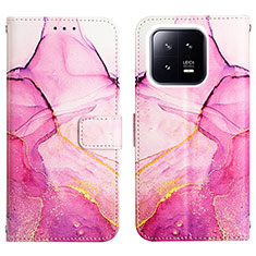 Handytasche Stand Schutzhülle Flip Leder Hülle Modisch Muster YB4 für Xiaomi Mi 13 Pro 5G Pink