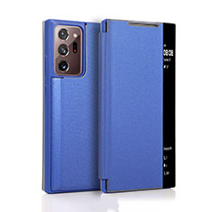 Handytasche Stand Schutzhülle Flip Leder Hülle N01 für Samsung Galaxy Note 20 Ultra 5G Blau