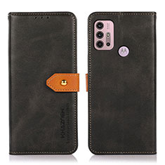 Handytasche Stand Schutzhülle Flip Leder Hülle N01P für Motorola Moto G30 Schwarz