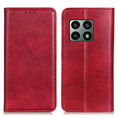 Handytasche Stand Schutzhülle Flip Leder Hülle N01P für OnePlus 10 Pro 5G Rot