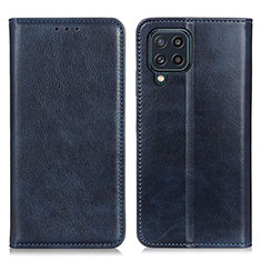 Handytasche Stand Schutzhülle Flip Leder Hülle N01P für Samsung Galaxy M32 4G Blau