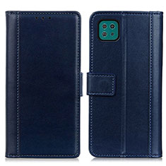 Handytasche Stand Schutzhülle Flip Leder Hülle N02P für Samsung Galaxy A22 5G Blau
