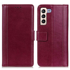 Handytasche Stand Schutzhülle Flip Leder Hülle N02P für Samsung Galaxy S22 Plus 5G Rot