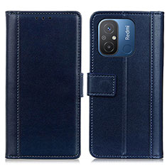 Handytasche Stand Schutzhülle Flip Leder Hülle N02P für Xiaomi Poco C55 Blau