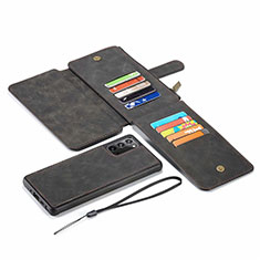 Handytasche Stand Schutzhülle Flip Leder Hülle N03 für Samsung Galaxy Note 20 5G Schwarz